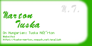 marton tuska business card